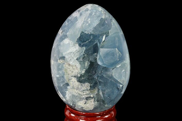 Crystal Filled Celestine (Celestite) Egg Geode - Madagascar #140309